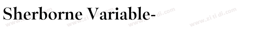 Sherborne Variable字体转换